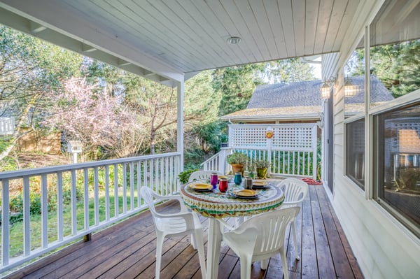 Back Deck with seating